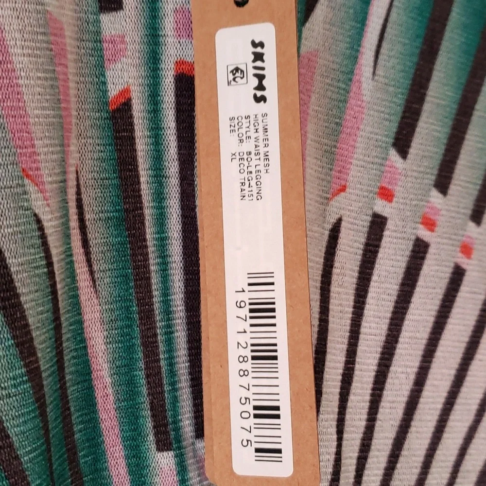 SKIMS Art Deco Train Summer Mesh leggings pants XL NWT - Picture 3 of 8